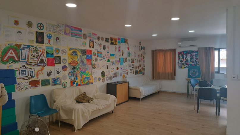 pared del aula casi al finalizar el curso